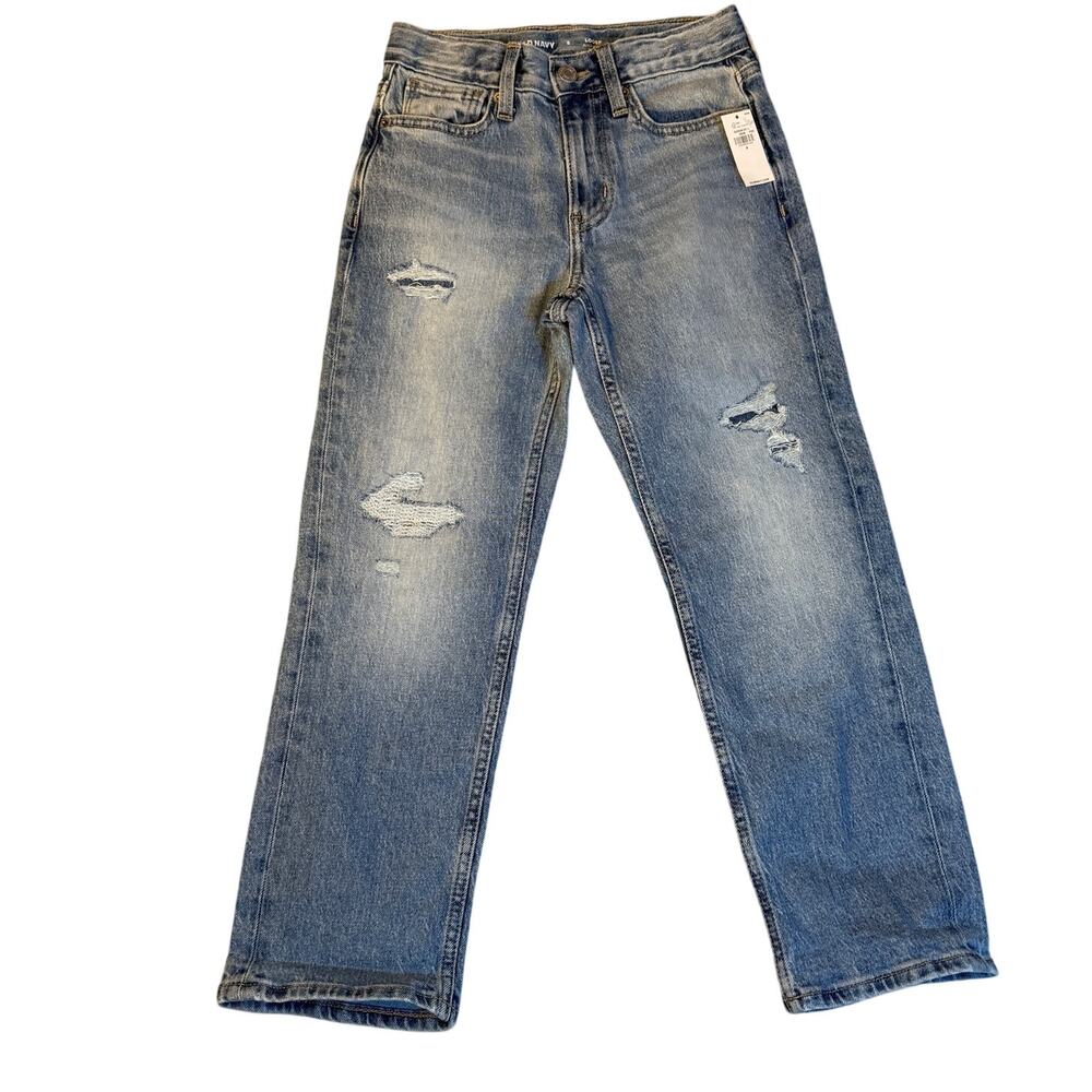 NWT Boys Old Navy Loose Fit  Built in Flex Size 8 Jeans New Gift  Ripped